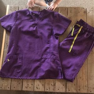 Dark purple scrubs!